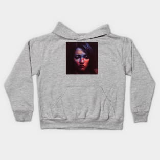 Justice Served - Glitch Art Portrait Kids Hoodie